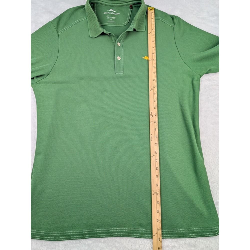 Tommy Bahama Polo Shirt Men's LT Green Supima Cotton Blend Logo *Stains‎ - Picture 9 of 16